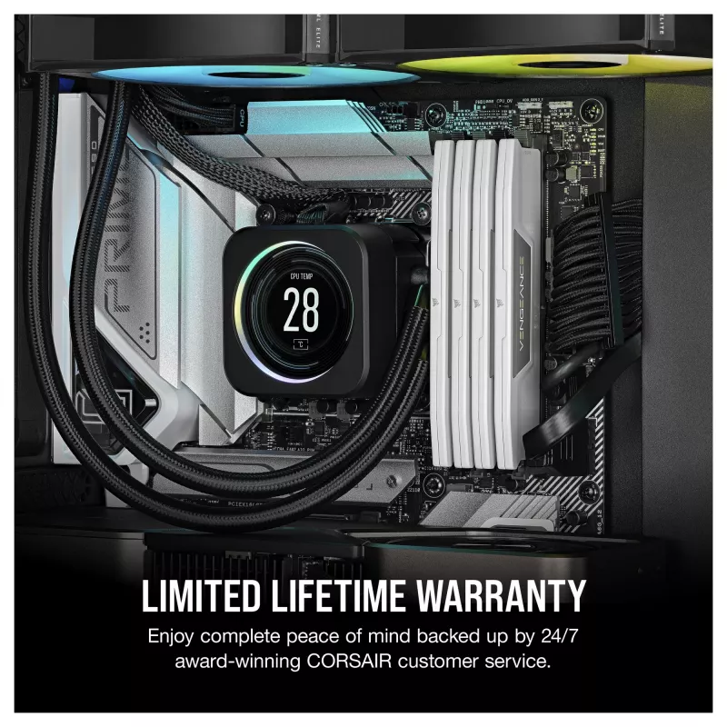 Corsair Vengeance 32GB (2x16GB) DDR5 6400MHz CL36 Kit de memória RAM para desktop – branco