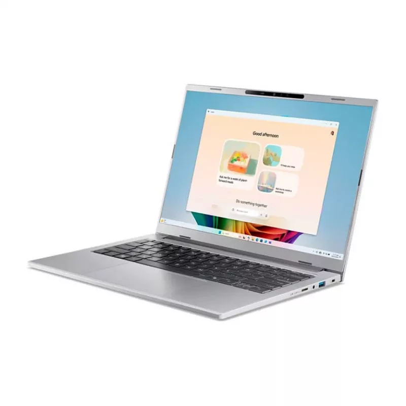 Portátil Acer Aspire 14 AI A14-53M-58AQ — Intel Core Ultra 5 226V, 14 polegadas WUXGA, 16GB LPDDR5x, 512GB SSD, Wi‑Fi 7, Windows 11 Home, prateado