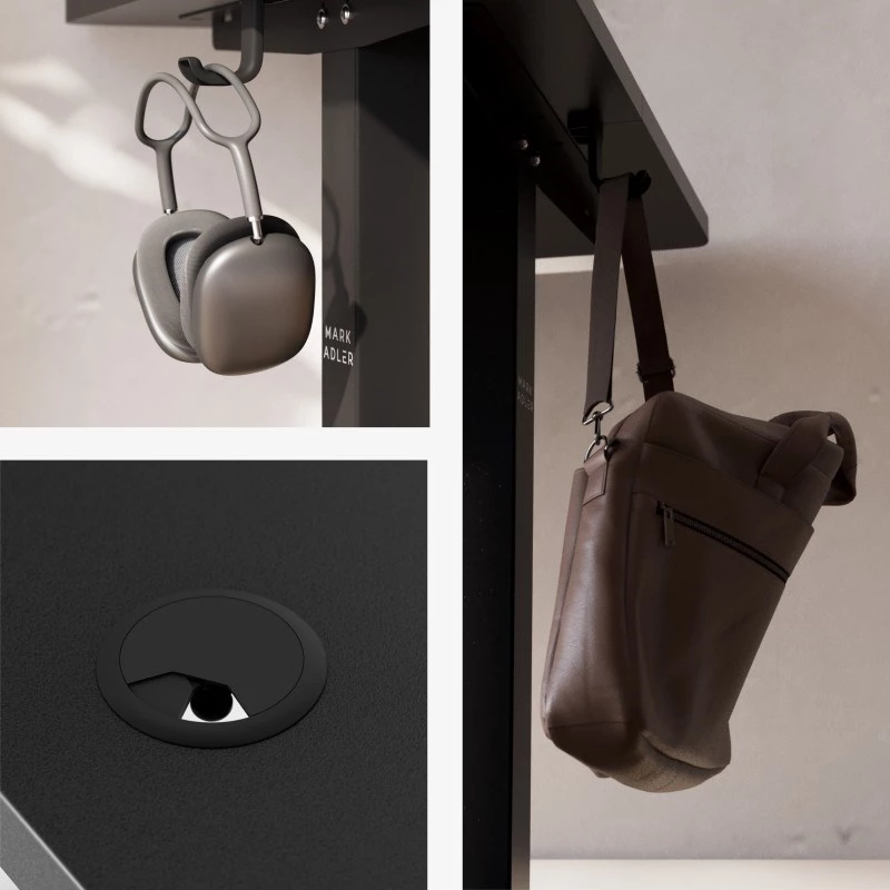 Secretária mark adler Leader 7.3 preto – estação de trabalho ergonómica de altura ajustável