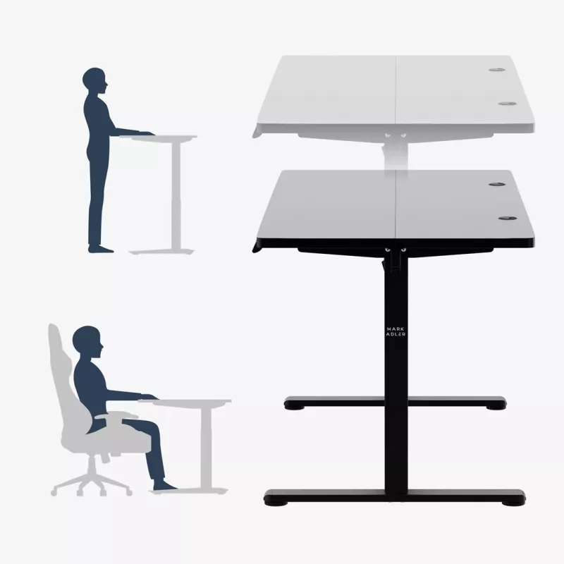 Secretária mark adler Leader 7.3 preto – estação de trabalho ergonómica de altura ajustável