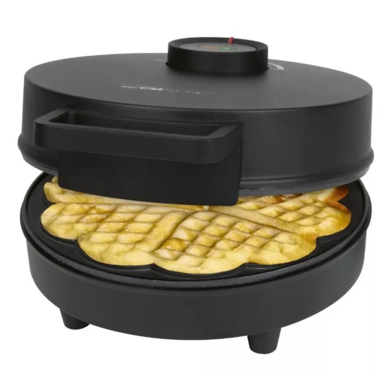 Clatronic WA 3832 máquina de waffles em forma de coração, preto