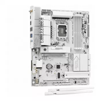 Placa-mãe MicroATX ASRock B850M Challenger WiFi DDR5 AM5, branca — DDR5, socket AM5, Wi‑Fi