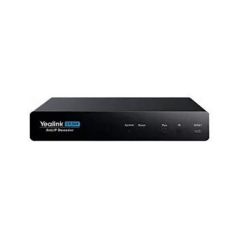 Descodificador-receptor AVoIP Yealink DE300 com processamento de áudio avançado e conectividade de rede