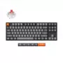 Teclado Keychron K8 Max universal USB RF wireless Bluetooth preto 80% mecânico