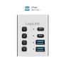 Hub USB 3.2 Gen 1, 4 portas, USB-A/C, interruptor on/off