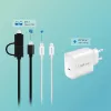 Hub USB 3.2 Gen 1, 4 portas, USB-A/C, interruptor on/off