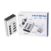 Hub USB 3.2 Gen 1, 4 portas, USB-A/C, interruptor on/off