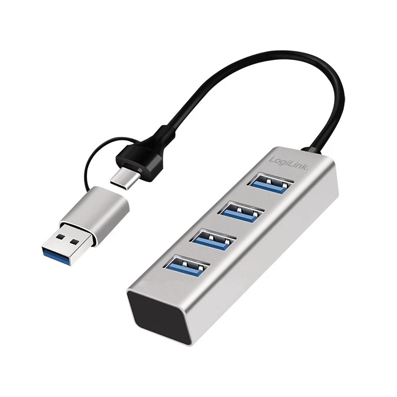 Hub USB 3.0 4 portas USB-A 5 Gbit/s