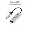 Hub USB 3.0 4 portas USB-A 5 Gbit/s