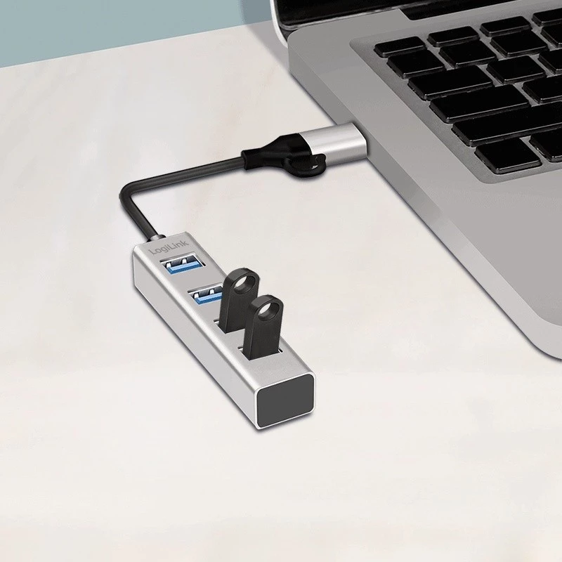 Hub USB 3.0 4 portas USB-A 5 Gbit/s
