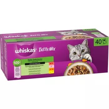 Comida húmida para gatos Whiskas Tasty Mix Chef's Selection em molho 40×85 g saquetas