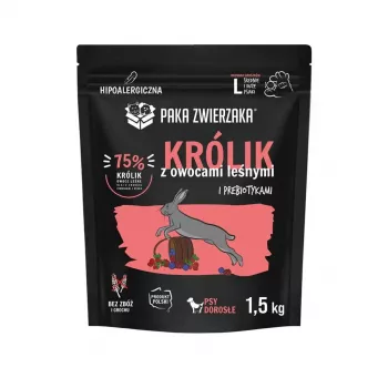 PAKA ZWIERZAKA coelho com frutos silvestres comida seca L 1,5 kg