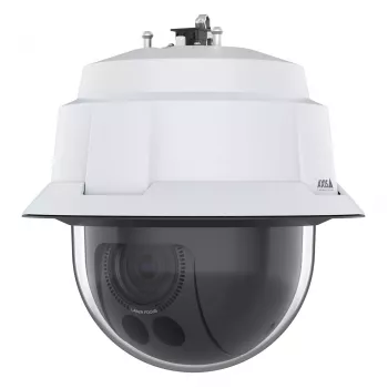 Câmara dome IP PTZ AXIS Q6086-E — montagem no teto em exterior, 2688×1512, zoom ótico 32x, digital 12x, 6,64–225,5 mm