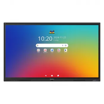 ViewBoard Série 41 ecrã tátil 65 polegadas UHD, Android 16 EDLA, IR 450 nits, 2x20W + Sub 15W + 8 microfones em array, 3 x USB-C 8/128GB, 8 núcleos C