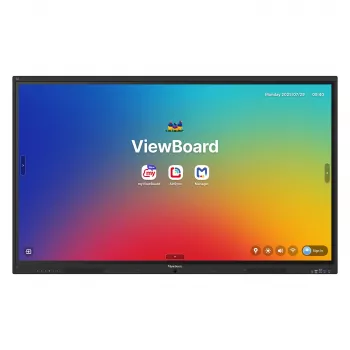 ViewBoard Série 41 ecrã tátil 65 polegadas UHD, Android 16 EDLA, IR 450 nits, 2x20W + Sub 15W + 8 microfones em array, 3 x USB-C 8/128GB, 8 núcleos C