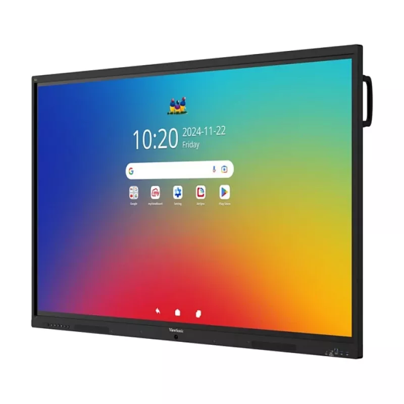 ViewBoard Série 41 ecrã tátil 65 polegadas UHD, Android 16 EDLA, IR 450 nits, 2x20W + Sub 15W + 8 microfones em array, 3 x USB-C 8/128GB, 8 núcleos C