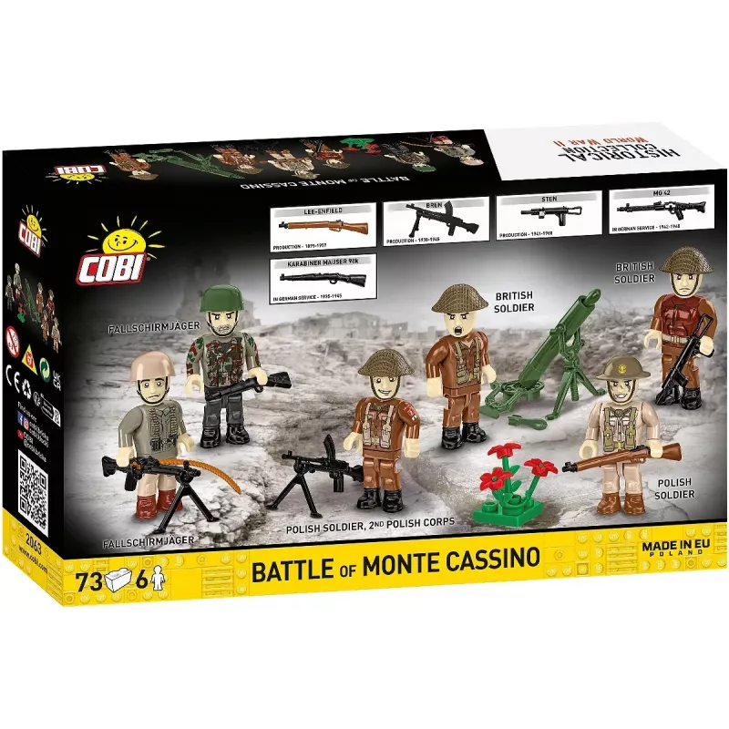 Blocos de construção Cobi Blocks Batalha de Monte Cassino diorama militar histórico COBI-2063