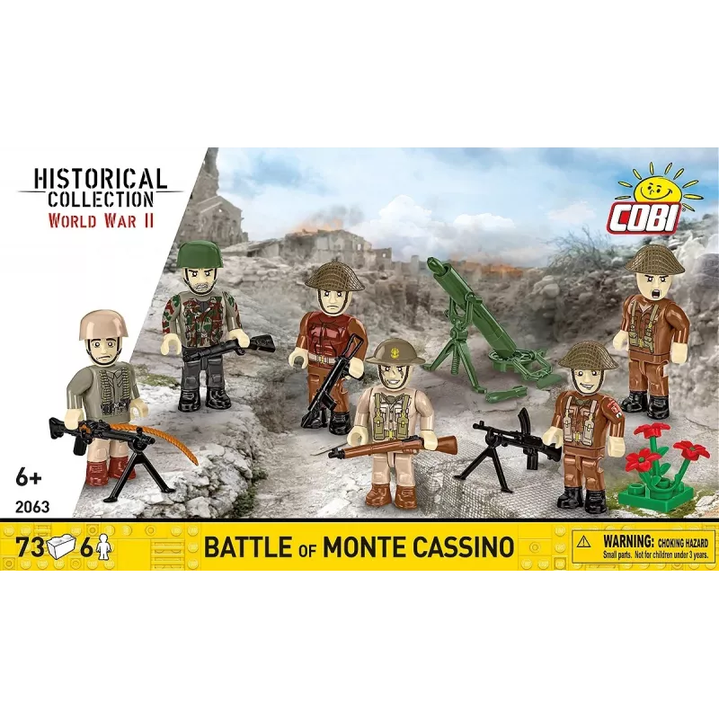 Blocos de construção Cobi Blocks Batalha de Monte Cassino diorama militar histórico COBI-2063