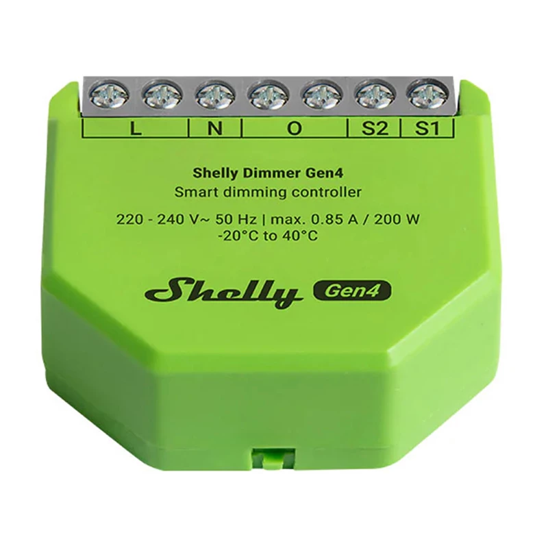 Shelly Dimmer Gen4 Green conectividade multiprotocolo