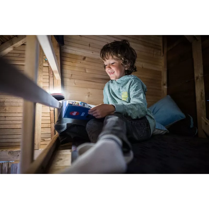Lanterna de campismo a pilhas Ledlenser Kidcamp6 — LED RGB, 60 lm, AAA, caixa em ABS, 95 g