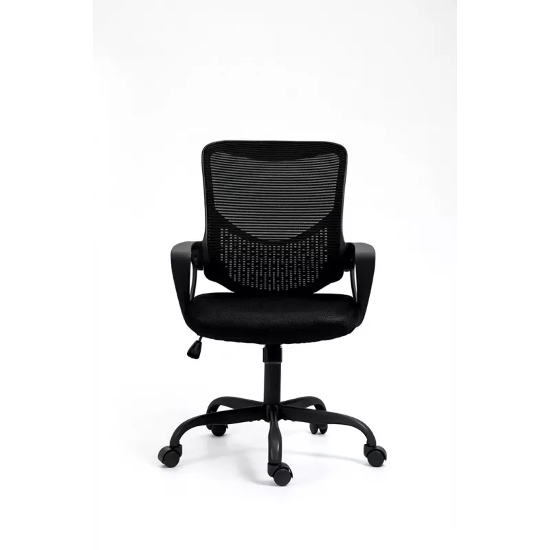 Cadeira de escritório ActiveJet YK507 preta – cadeira giratória ergonómica, tecido/PU, altura ajustável
