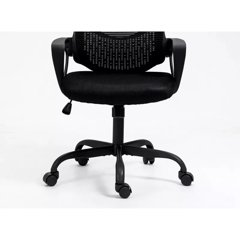 Cadeira de escritório ActiveJet YK507 preta – cadeira giratória ergonómica, tecido/PU, altura ajustável