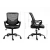 Cadeira de escritório ActiveJet YK507 preta – cadeira giratória ergonómica, tecido/PU, altura ajustável