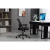 Cadeira de escritório ActiveJet YK507 preta – cadeira giratória ergonómica, tecido/PU, altura ajustável