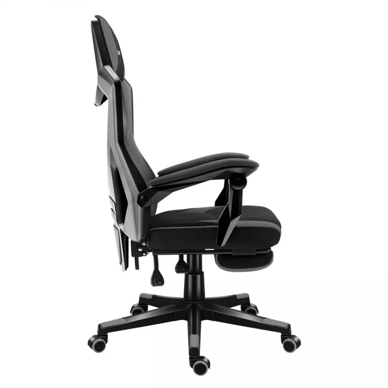 Cadeira de gaming huzaro Combat 3.1 cinzenta — assento ergonómico ajustável para gamers