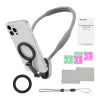 Suporte de pescoço magnético Telesin MNM-002 para iPhone (12–16) – ângulo ajustável, leve