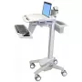 Carrinho multimédia para portátil ERGOTRON StyleView EMR SV41-6100-0 — branco, alumínio/plástico, ajuste de altura de 51 cm, 26 kg
