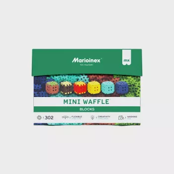 Blocos de construção Marioinex Mini Waffle 302 peças — conjunto de construção empilhável e encaixável