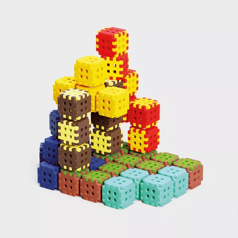 Blocos de construção Marioinex Mini Waffle 302 peças — conjunto de construção empilhável e encaixável