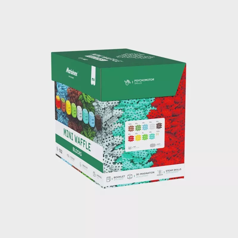 Brinquedo de construção Marioinex Klocki Waffle Mini Blocks — 502 peças