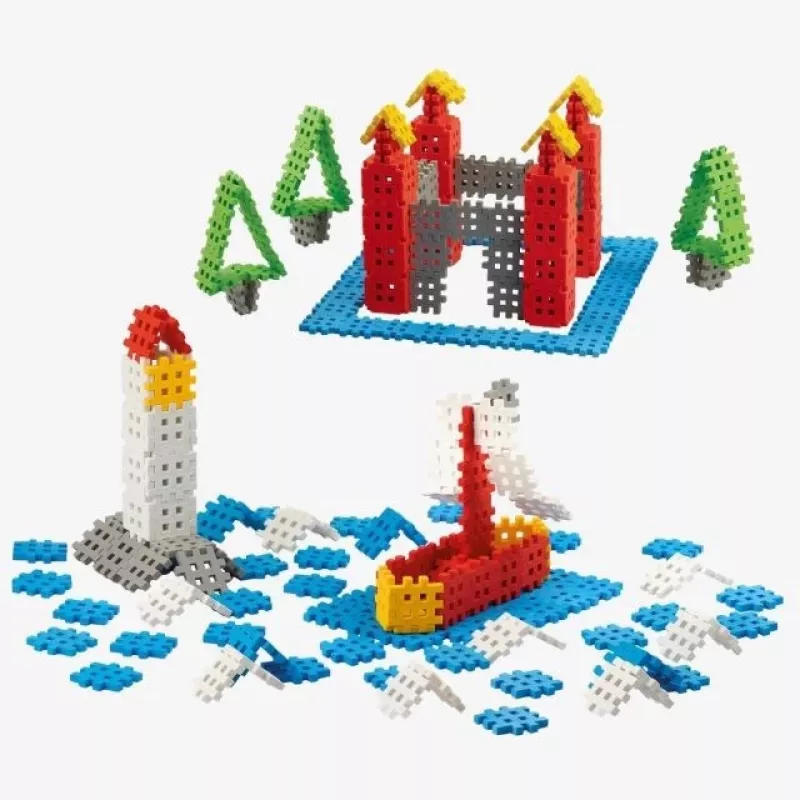 Blocos de construção Marioinex Mini Waffle 200 peças – sistema de construção em plástico para encaixar