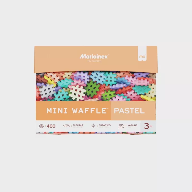 Blocos Marioinex Mini Waffle 400 peças pastel – conjunto de construção para crianças