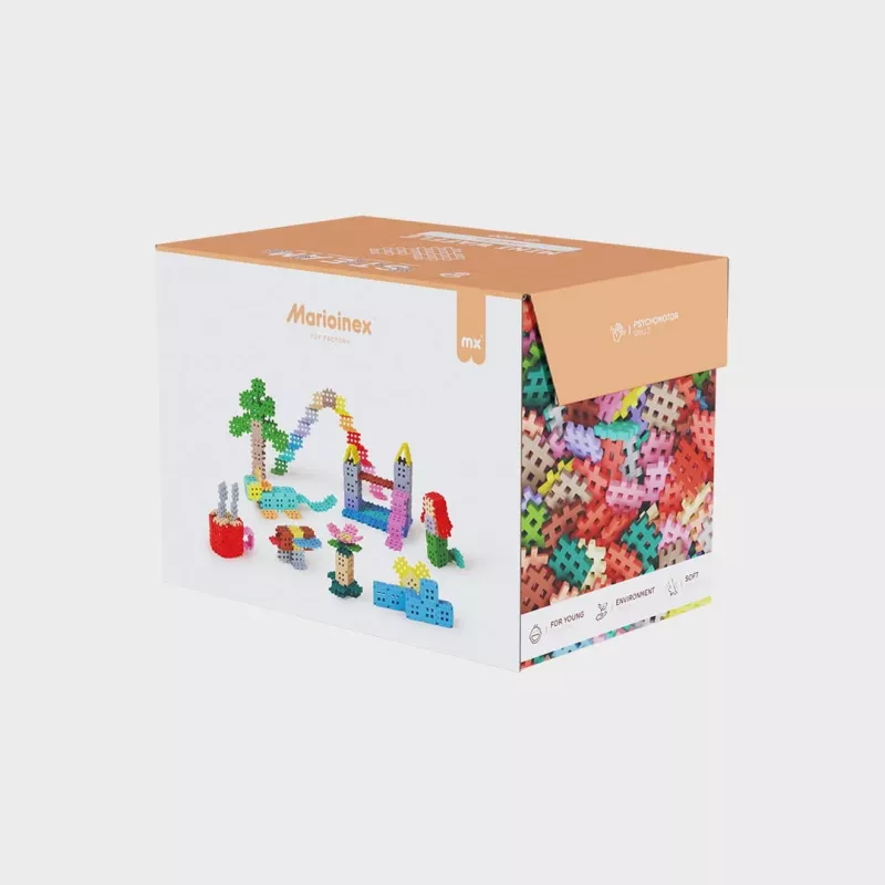 Blocos Marioinex Mini Waffle 400 peças pastel – conjunto de construção para crianças