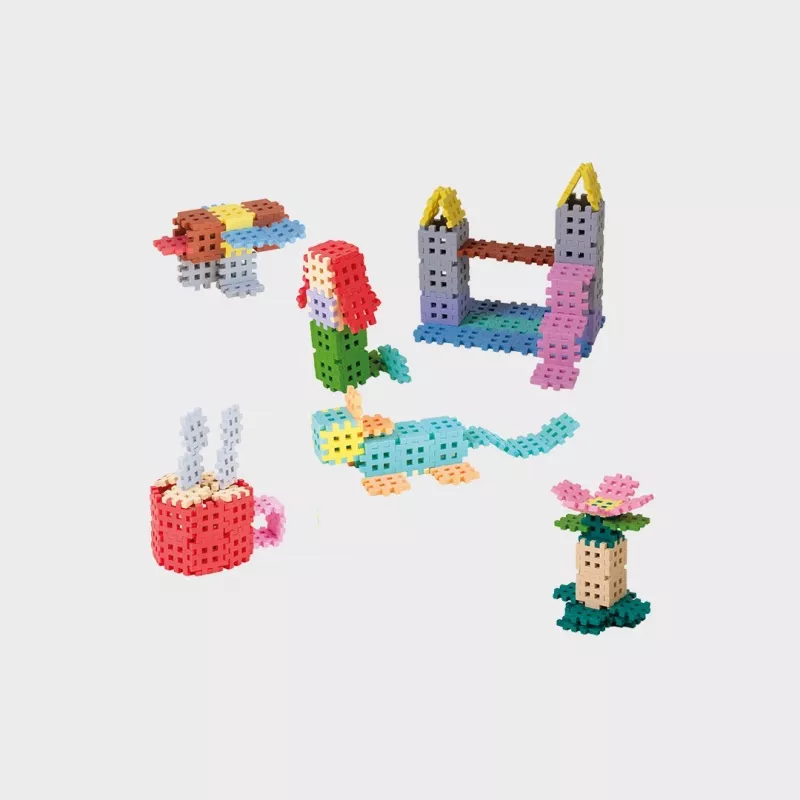 Blocos Marioinex Mini Waffle 400 peças pastel – conjunto de construção para crianças