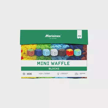 Blocos Marioinex Mini Waffel 406 peças — conjunto de construção para brincadeira criativa