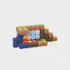 Blocos Marioinex Mini Waffel 406 peças — conjunto de construção para brincadeira criativa