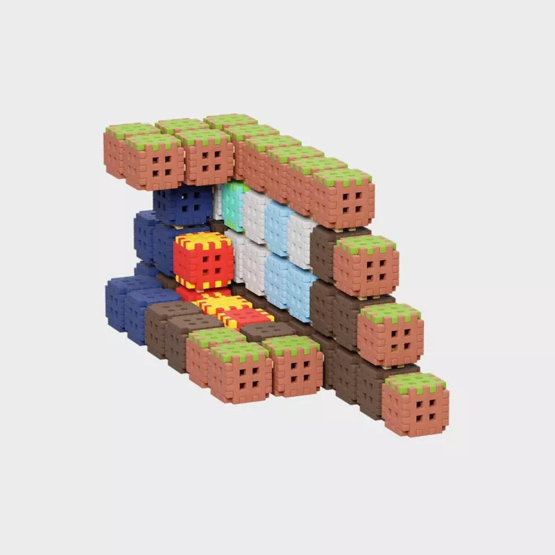 Blocos Marioinex Mini Waffel 406 peças — conjunto de construção para brincadeira criativa