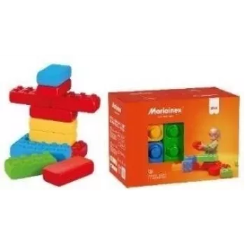Blocos Marioinex modelo 908495 — conjunto de 12 peças estilo tijolo