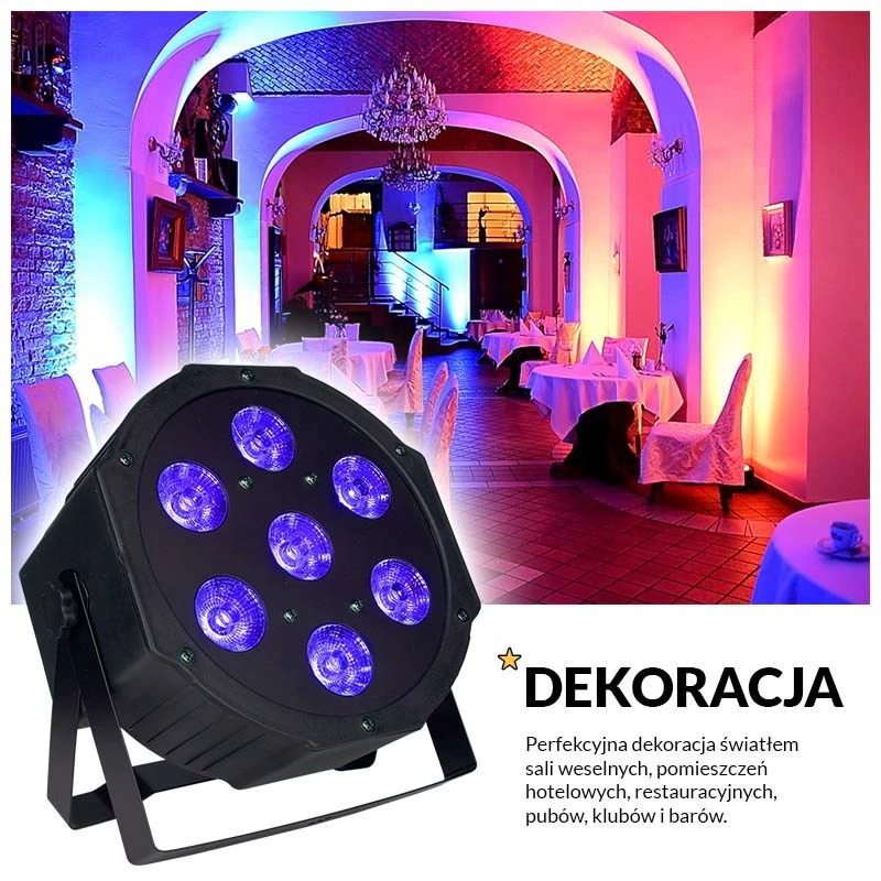 LIGHT4ME TRI PAR Basic 7x9 - Projetor de palco LED
