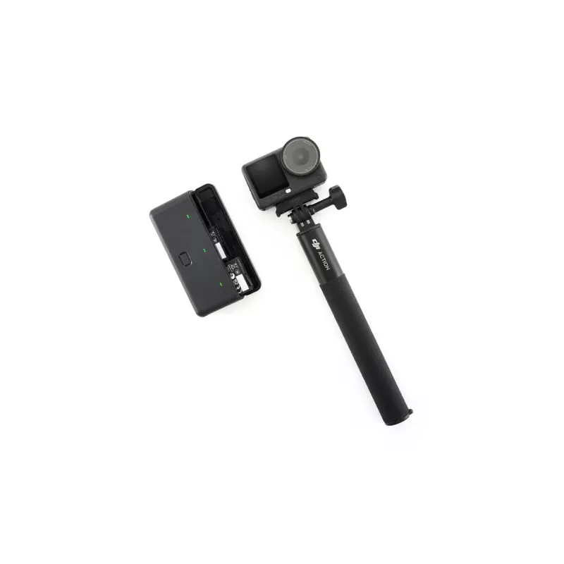 Câmara de ação DJI Osmo Action 6 Adventure Combo — 38 MP, 4K Ultra HD, CMOS de 1/1,1 polegadas, campo de visão de 155°, zoom digital de 2x