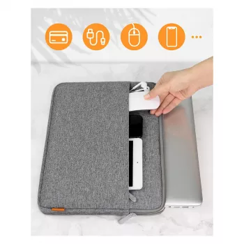Capa de proteção Inateck LB01005 para portáteis de 35,6 cm (14 polegadas), cinzento, superfície de cor única