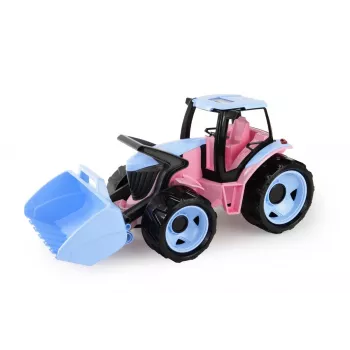 Trator de brinquedo com pá Lena modelo 02050 — rosa, 62 cm