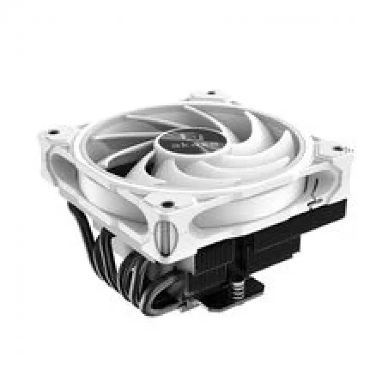 Dissipador de CPU Akasa SOHO H6L RGB branco – dissipador Low-Profile com ventoinha RGB, compatível com sistemas compactos Mini-ITX