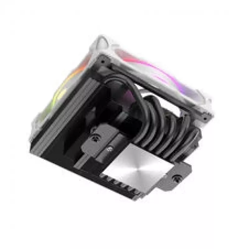 Dissipador de CPU Akasa SOHO H6L RGB branco – dissipador Low-Profile com ventoinha RGB, compatível com sistemas compactos Mini-ITX