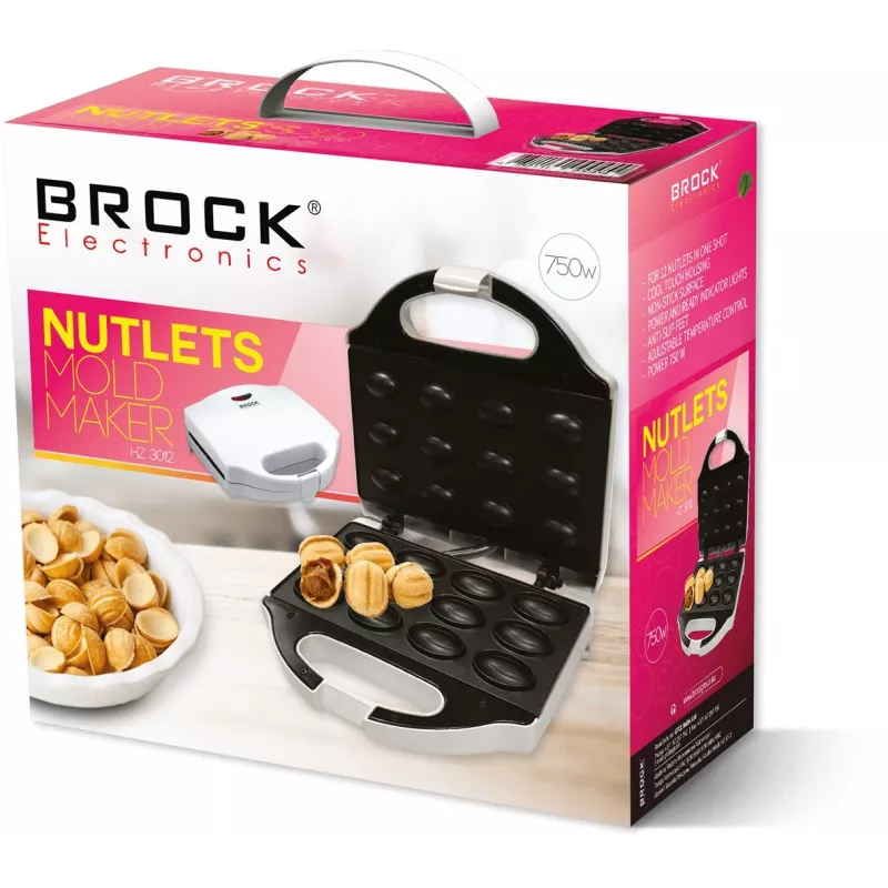 Máquina de bolachas Brock Electronics HZ 3012 12 bolachas 750 W branco