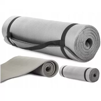 Extralink | Tapete de exercício | Fitness cinzento Yoga e Aeróbica 180x60cm